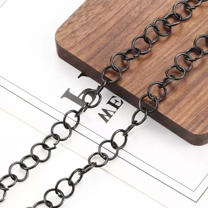 不锈钢真空电镀黑色开口圈饰品连接圈diy手工饰品材料配件材料圈