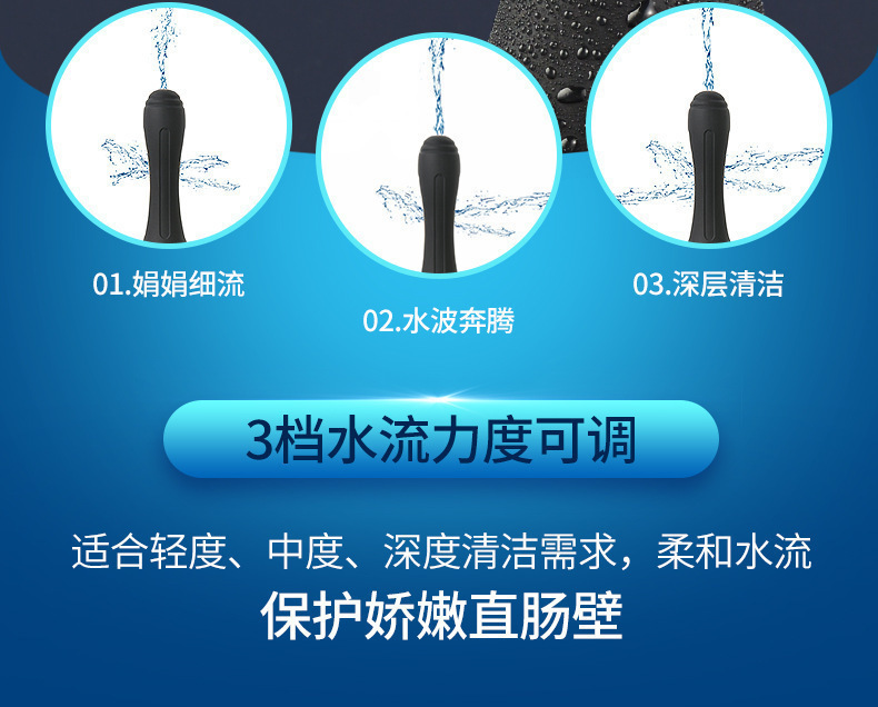 Electric 7-Hole Anal and Vaginal Irrigator with Magnetic Charging, 3-Speed Adjustment, Green Silicone — detail image 10