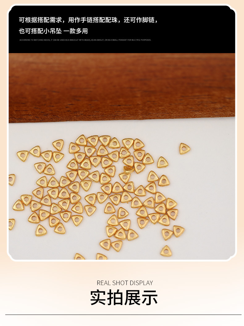 Weighed by the Gram, S925 Silver Gold-Plated Pumpkin Beads Spacer Beads DIY Accessories Bracelet Braided Rope Necklace String Ornaments Handmade Semi-Finished Products