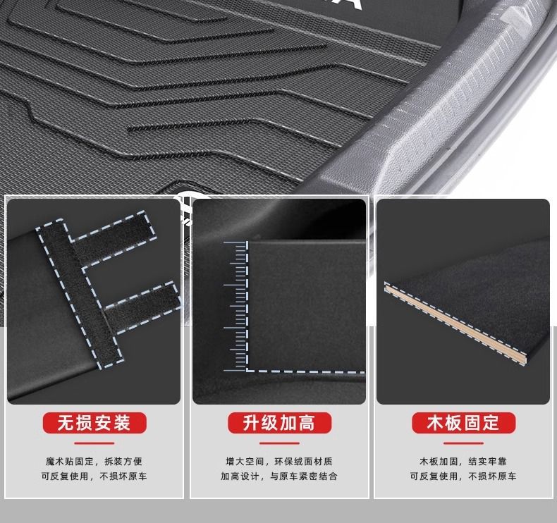 Suitable for Volkswagen Bora Trunk Mat Durable 25 TPE Encircling Trunk Mat 24 Auto Supplies Decoration New