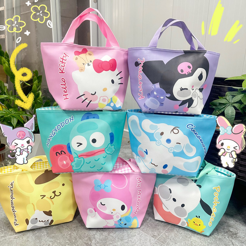 見栄えの良いかわいい漫画の断熱ポータブルランチボックス、学生や会社員向けの米収納バッグ付きランチボックスバッグ|undefined