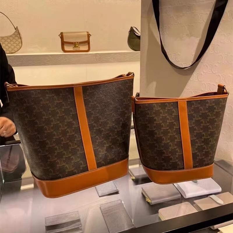 Women's Bag Arc De Triomphe Bucket Bag Genuine Leather Monogram Bag Women's Shoulder Crossbody Bag Casual Commuting Large Capacity Bag