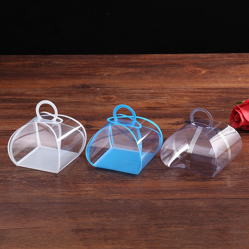 定 制批发手提彩印盒子 透明塑料折盒 环保PVC精美糖果礼品包装盒