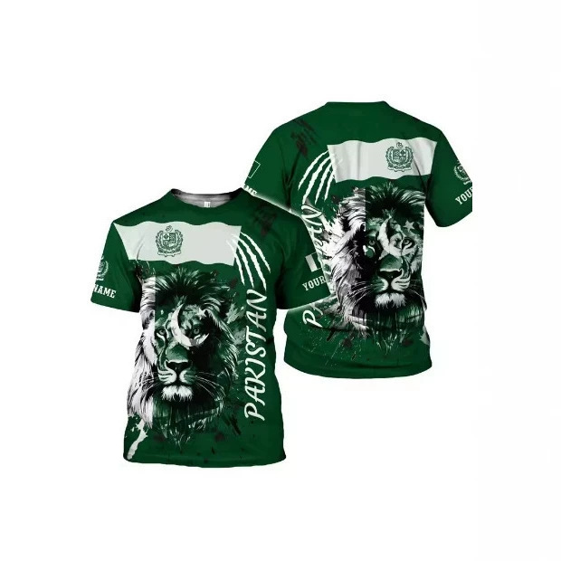 2026 Summer Amazon Cross-Border Hot-Selling Product Pakistani Flag Digital Print Rugby Short-Sleeved T-Shirt 2026 Summer Amazon Cross-Border Hot-Selling Product Pakistani Flag Digital Print Rugby Short-Sleeved T-Shirt