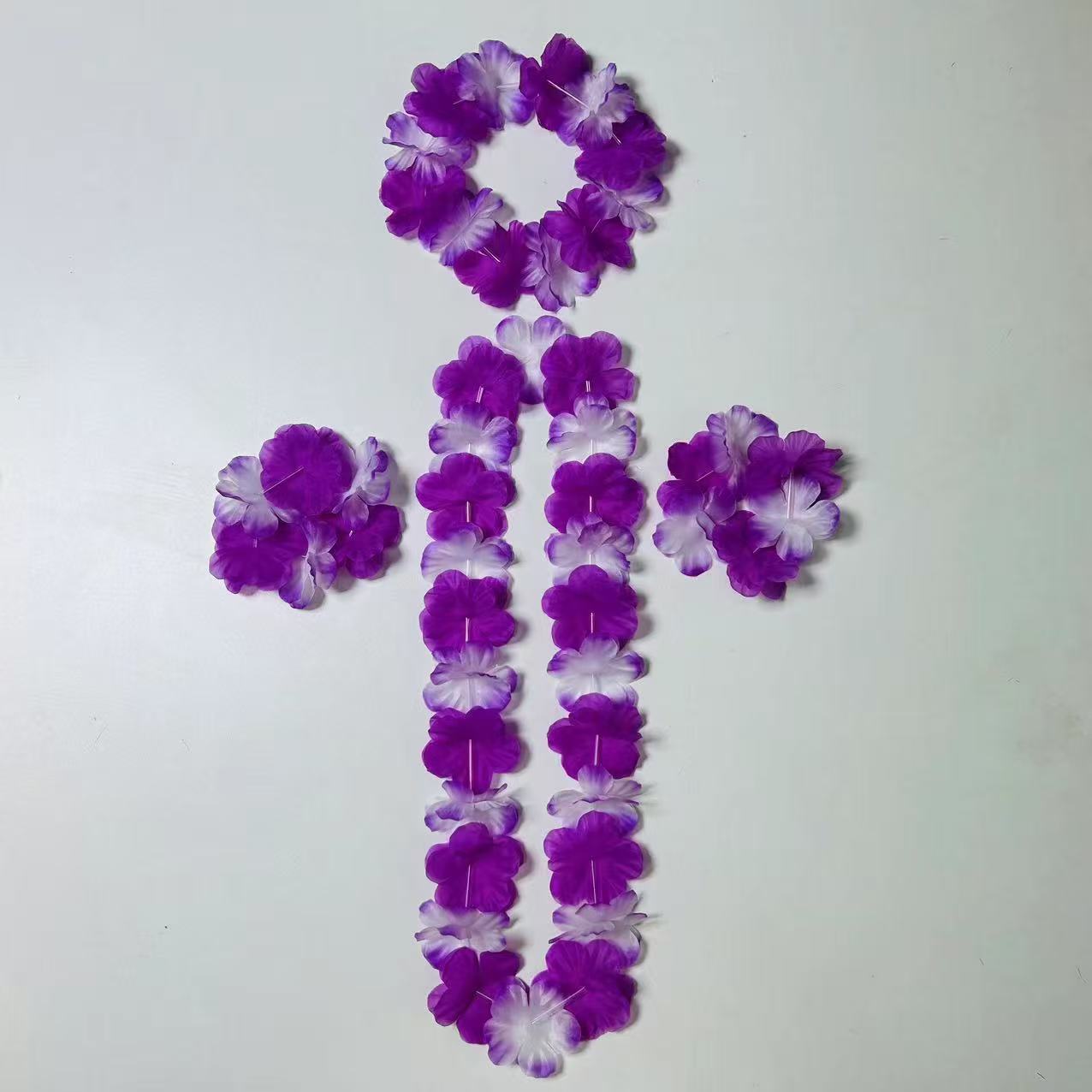 100cm Hawaian coronas 24 pares de eventos festivos multicolores fiesta fiesta creativa decoración de coronas de flores