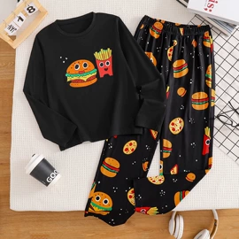 童家居服套装;童套装;童裤