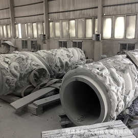 寺庙青石龙柱图片 石雕百子柱龙凤柱多种款式 浮雕龙柱雕刻设计