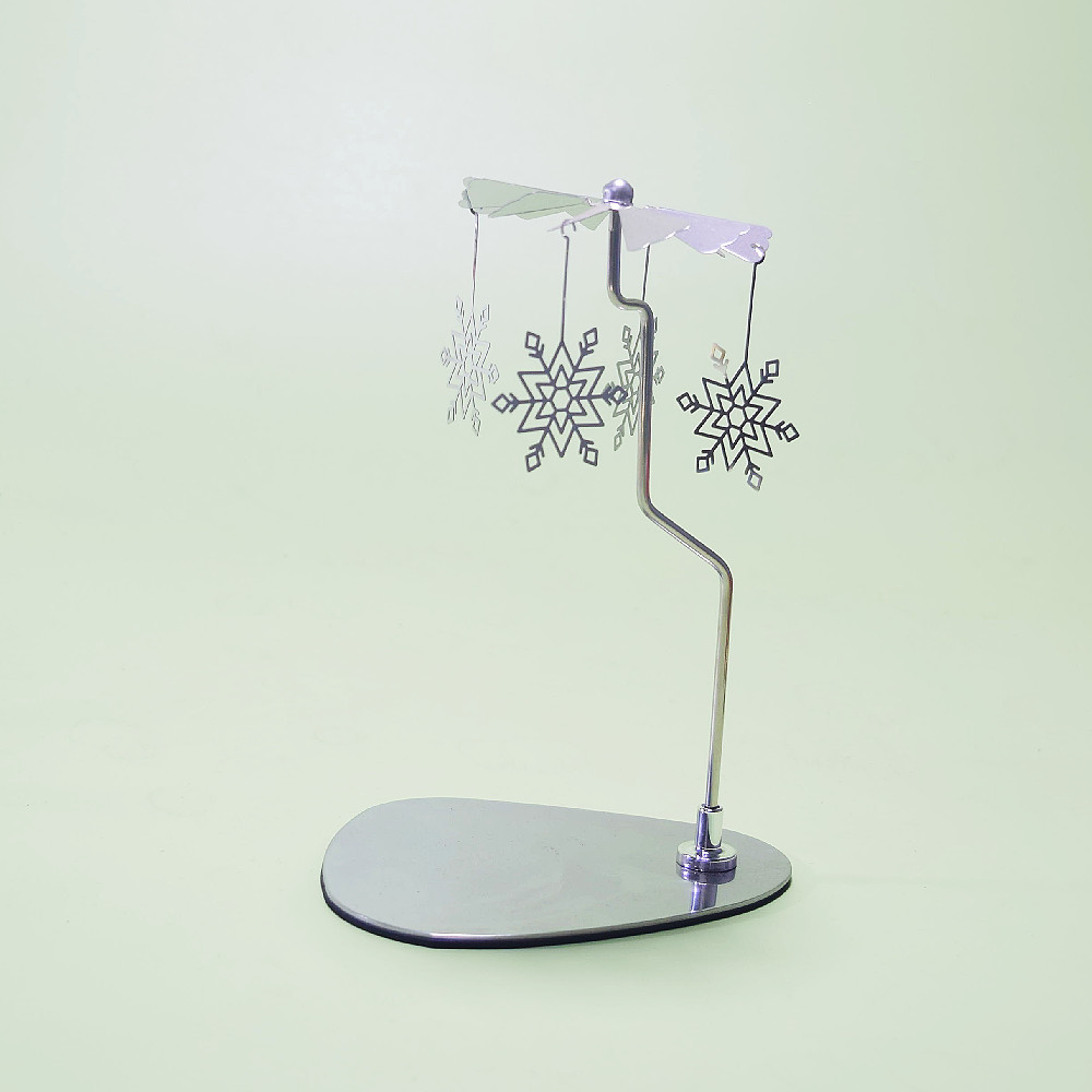 Amazon ins doles Acero inoxidable triángulo redondo bandeja giratoria candelabro aromaterapia vela linterna romántica