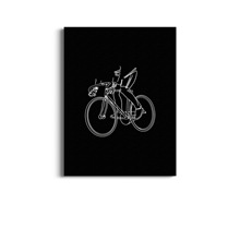 ins风现代简约自行车挂画​ 黑边墙贴海报卧室客厅沙发背景装饰