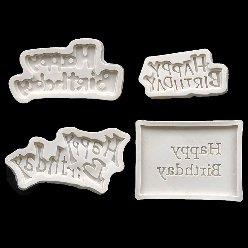 Feliz cumpleaños palabra inglesa tarjeta chocolate decoración Flip Cake