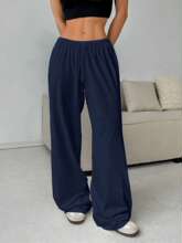 P 36415 Elastic Waist Wide Leg Pants �ɽ���ϵ�����ȿ�