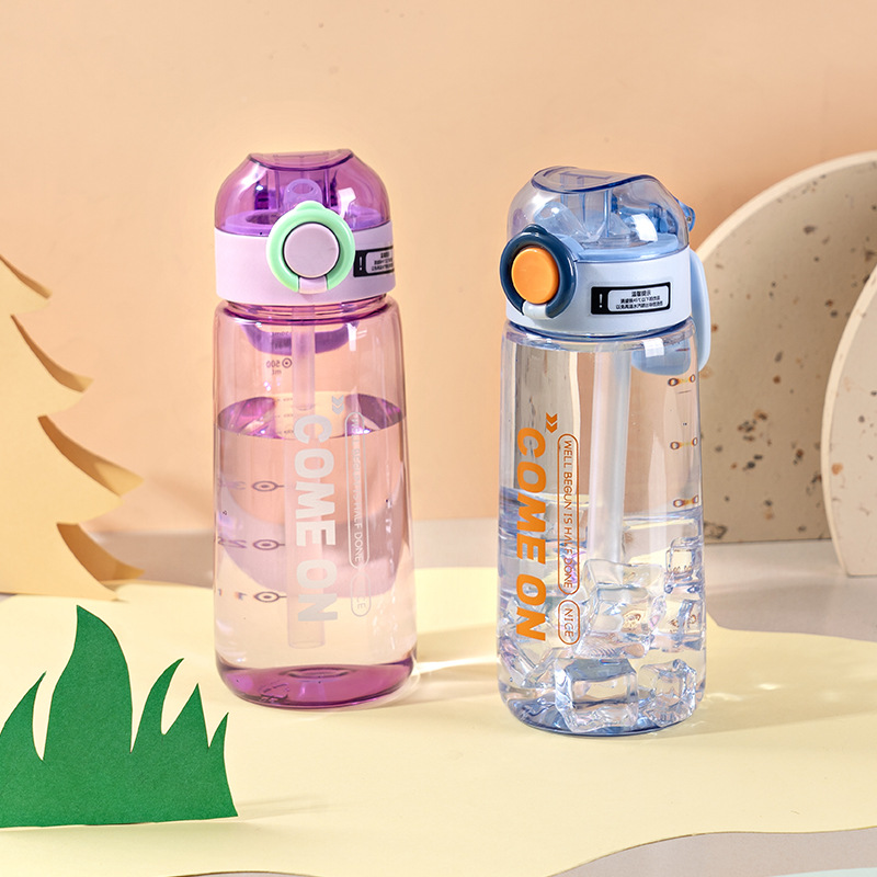 6103 grande 800ml deportes al aire libre botella de agua al por mayor igual que 24 nuevo plástico estudiante paja taza de agua