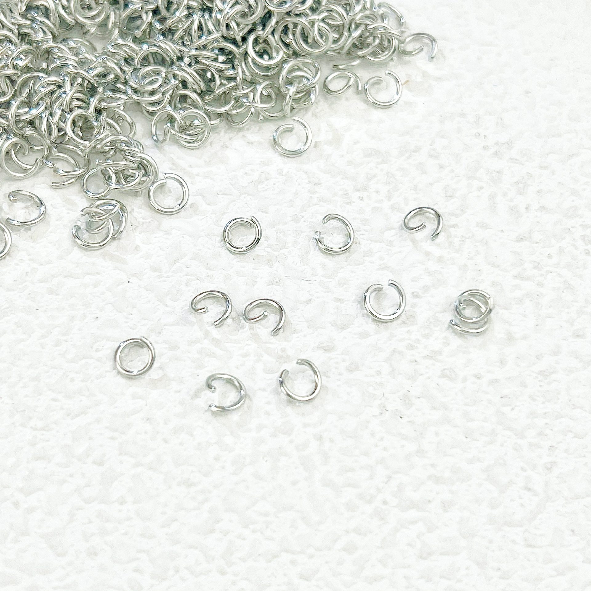 Stainless Steel Open Ring Extension Chain Tail Chain Connecting Ring Single Ring Bracelet Extension Adjustment Chain DIY Jewelry Accessories 3