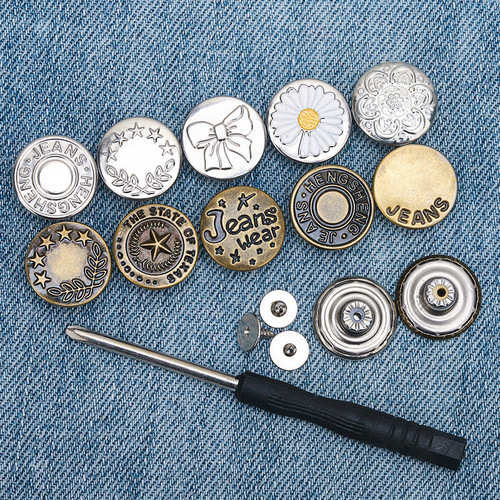 Nail-free, waist-adjustable denim buttons—seamless, no-punching design—perfect for customizing waistlines on both men's and women's jeans. No nails required!