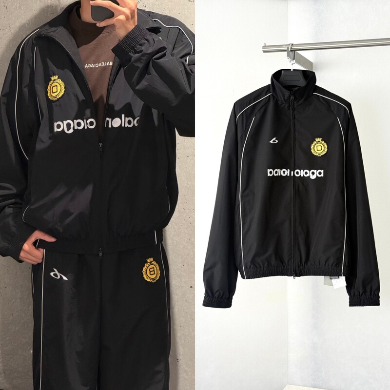 Top-quality 26SS Parisian fashion brand new 3M reflective logo embroidered football-style sports jacket Top-quality 26SS Parisian fashion brand new 3M reflective logo embroidered football-style sports jacket