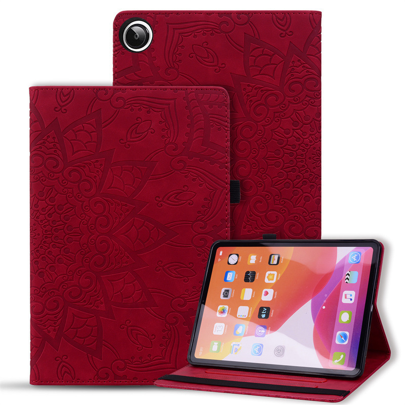For Samsung Galaxy TabA9 11 inch protective cover A9 8 inch calf pattern business flat embossed shell