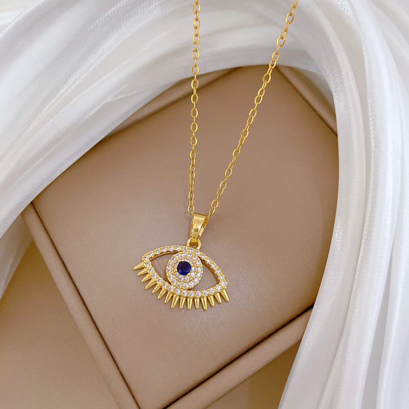 Wunderschöne Halskette Mit Teufelsauge Und Diamanten Für Damen_voghion.com