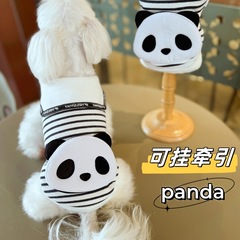 宠物衣服秋冬新款泰迪比熊狗狗猫咪小型犬翻领熊猫薄绒开衫可牵引