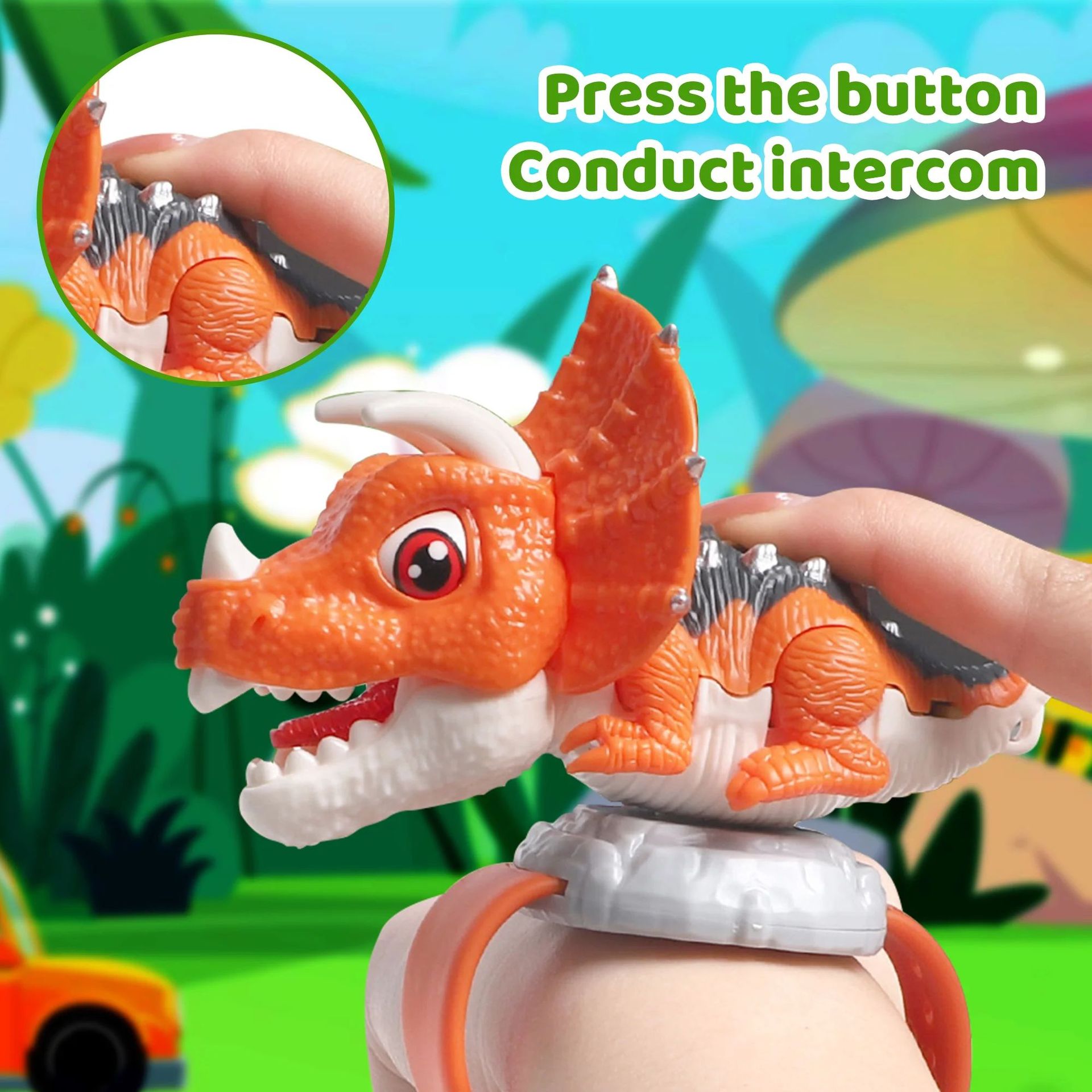 Transfronterizos nuevos dinosaurios niños radioeléfono Amazon portable triceratón buscapersonas juguetes para niños