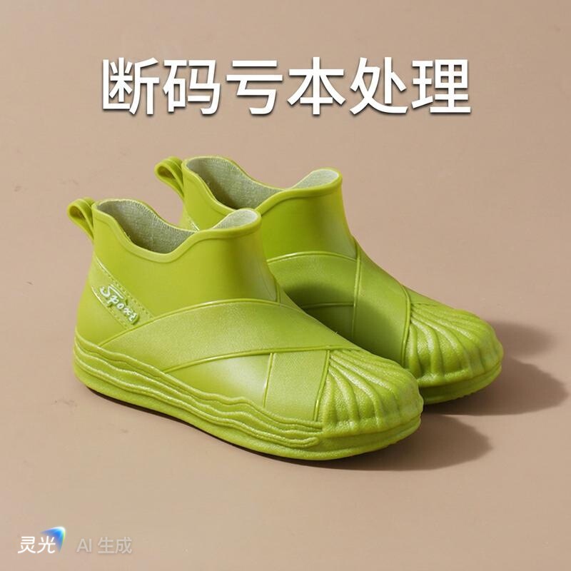 Clearance of Discontinued Sizes: Women's Short Rain Boots for Outdoor Wear, Fashionable, Non-Slip, Short-Tube, Soft-Soled, Waterproof Rubber Shoes, Wholesale, Cross-Border Special Price Clearance of Discontinued Sizes: Women's Short Rain Boots for Outdoor Wear, Fashionable, Non-Slip, Short-Tube, Soft-Soled, Waterproof Rubber Shoes, Wholesale, Cross-Border Special Price