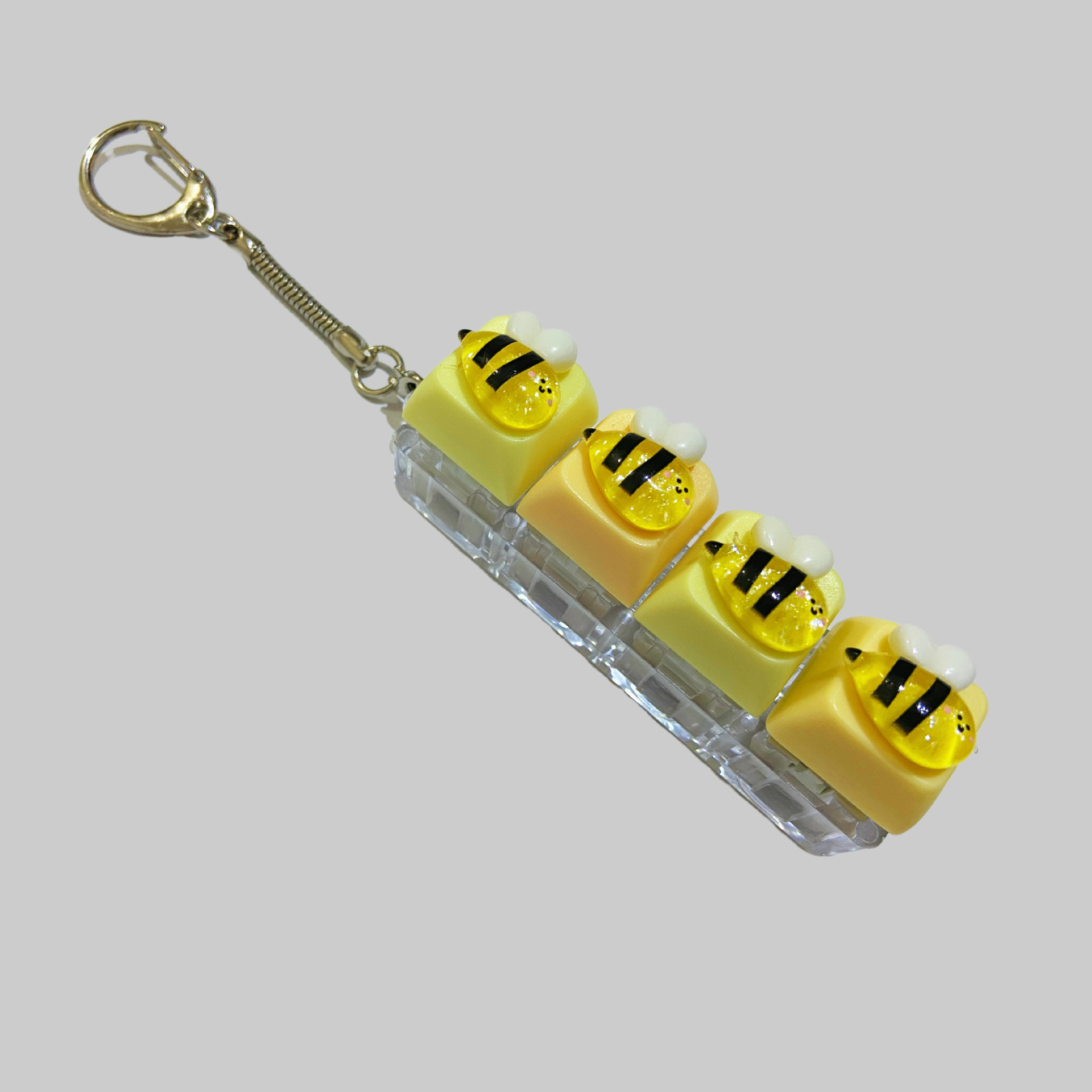 Cross-border DIY resin accessories direct delivery stress-relief key toy mechanical keyboard LED light-up stress-relief keyboard toy pendant