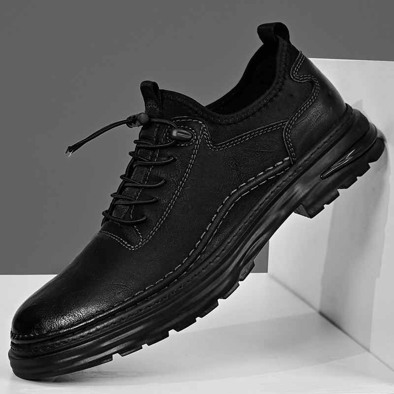 Men's Leather Shoes 2023 New Autumn Genuine Leather Business Casual Shoes Fashionable and Easiest for Match Large Size Brogue Shoes Men's Shoes 4546