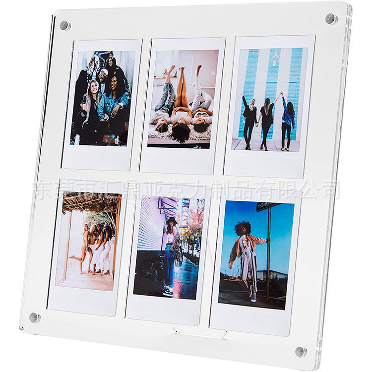 Photo Frame Collage Photo Frame Mini Magnetic Floating Acrylic Photo Frame with Magnet Holder Suitable for Dormitory Apartment Simple