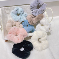 Autumn and Winter Rabbit Hair Flocked Elastic Hairband Elegant High-End Women's Hair Tie Hair Accessory Rubber Band