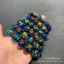 工厂批发琥珀蜜蜡蓝夜光金沙圆珠手链蓝瓷天玄手串旅游景点礼品