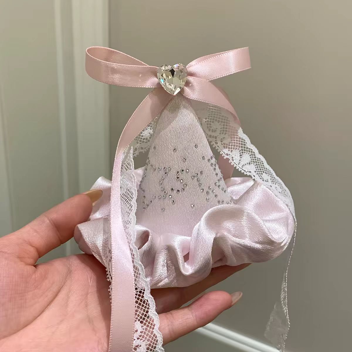 별 모양 아기 모자 - 핑크