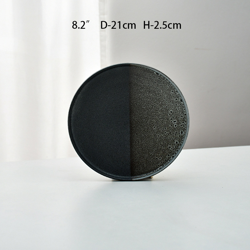 Plato de filete Plato de cerámica de mármol Plato de platos de restaurante Plato de hierba Plato de filete casero Plato de hotel Plato de comida occidental