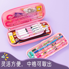 大容量筆袋2023年新款卡通文具盒小學生鉛筆盒可愛女孩文具袋批發