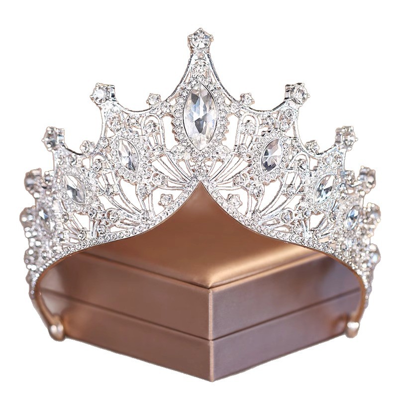Cross-Border Bride Headpiece European And American Style Baroque Luxurious Alloy Crown Party Princess Dress Accessory_voghion.com