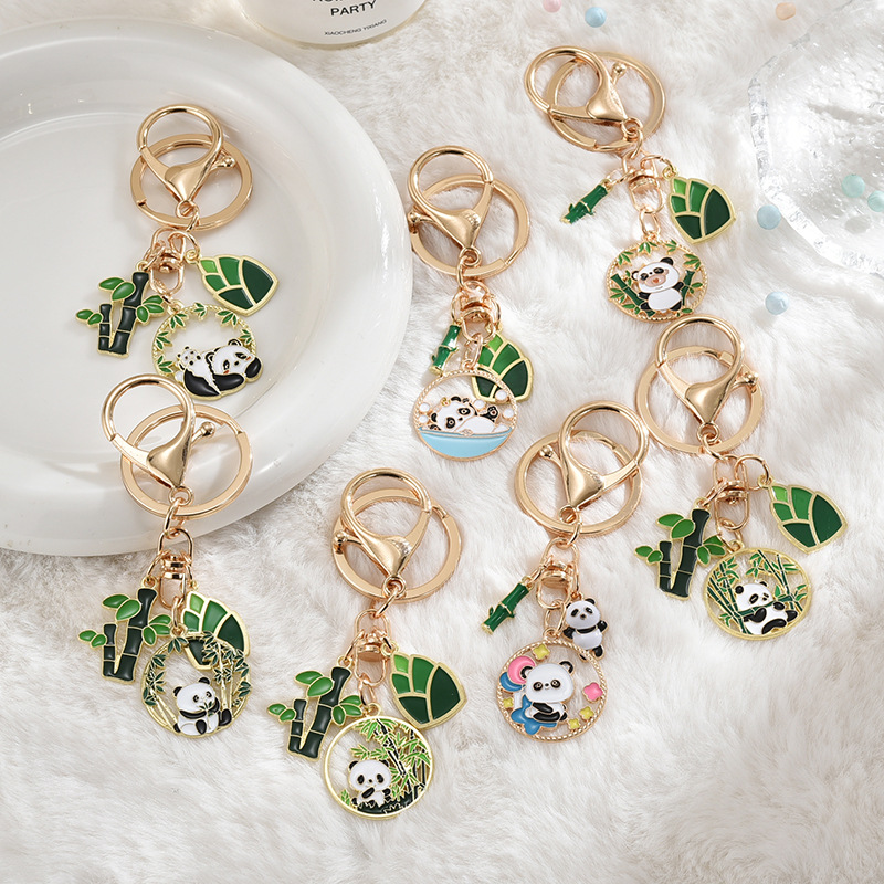 25g Weight Bag Pendant, Keychain Classification 1 Piece Quantity Holiday, Daily Occasion Metal Material Panda Pattern Unisex Gender Cute Style Cute Panda Metal Unisex Bag Pendant Keychain 无