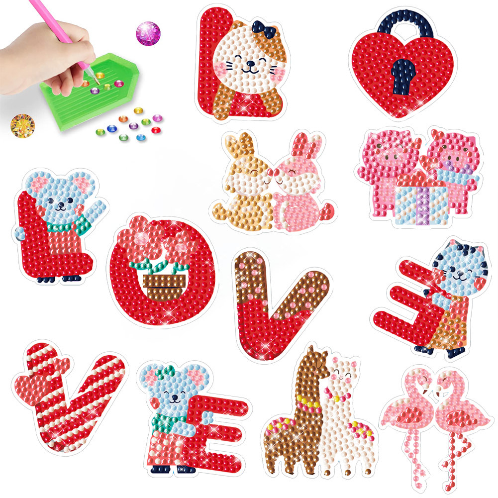 Dibujos animados Corgi cachorro niños hechos a mano DIY diamante pintura pegatinas gratis diamante lindo pegatinas de pared al por mayor