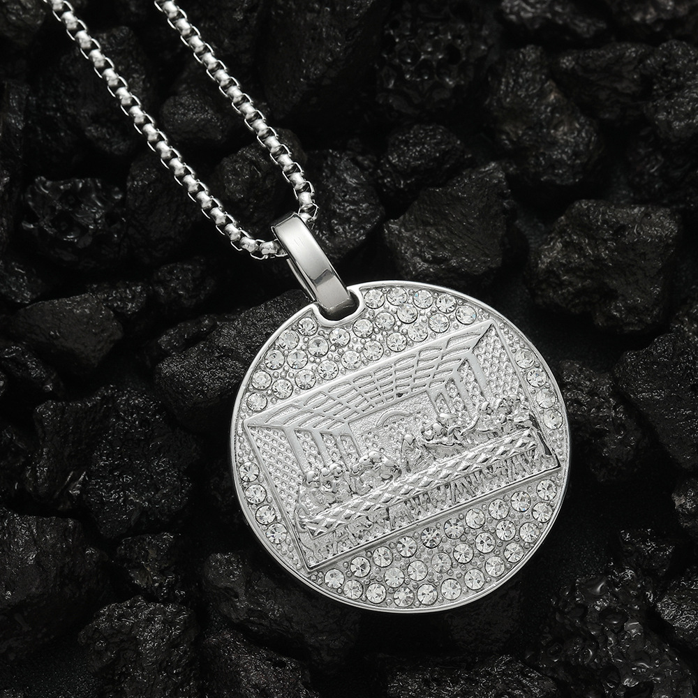 304 Stainless Steel Material Geometric Pattern 1 Piece 304 Stainless Steel Geometric Polished Pendant