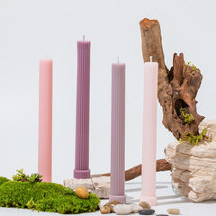 27cm Long Rod Morandi Wax Candles, Toothed Cylindrical Colorful Wholesale for Weddings and Banquets, Smokeless and Odorless Candles
