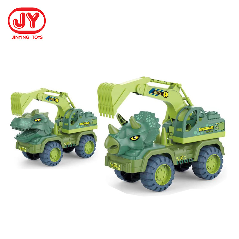 Modelo de dinosaurio de simulación vehículo de ingeniería deslizante para niños vehículo de ingeniería de playa coche de juguete para niños y niñas juguete interactivo