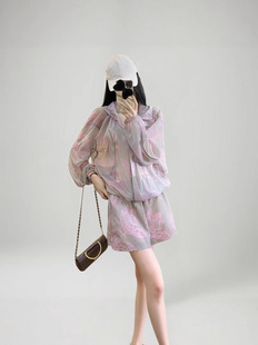 Summer travel sports sun protection clothing for leisure, universal trend design set, Korean style, plus size, oversize