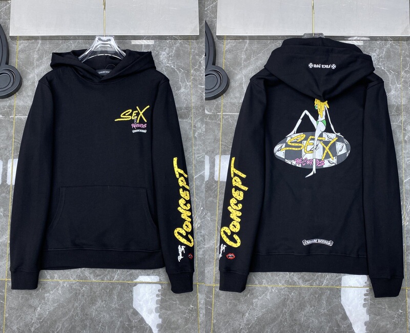 25ss正确版Chrome Hearts 克罗伈十字架连帽卫衣百搭潮流时尚批发|undefined