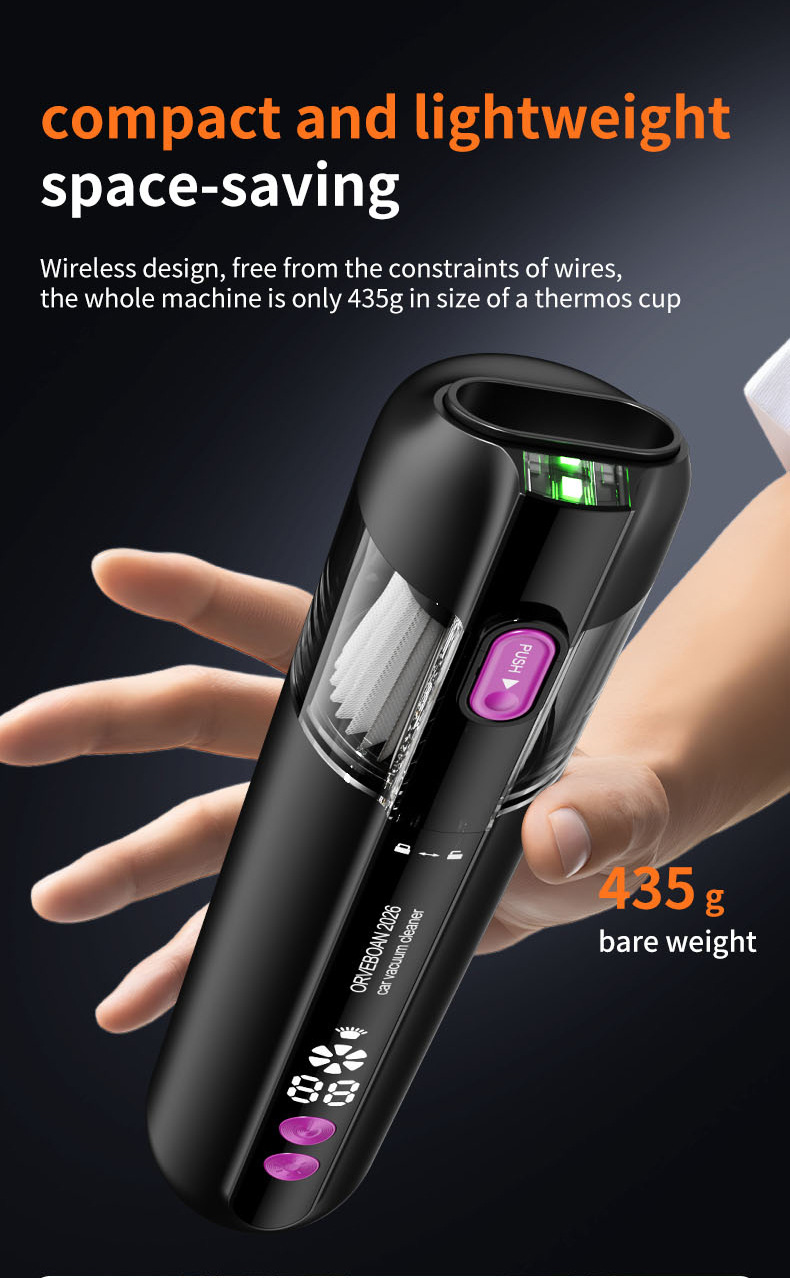 Car Vacuum Cleaner, Wireless, Multi-Functional, High Suction Power, Portable, Small, Wireless Vacuum Cleaner for Car and Home Use