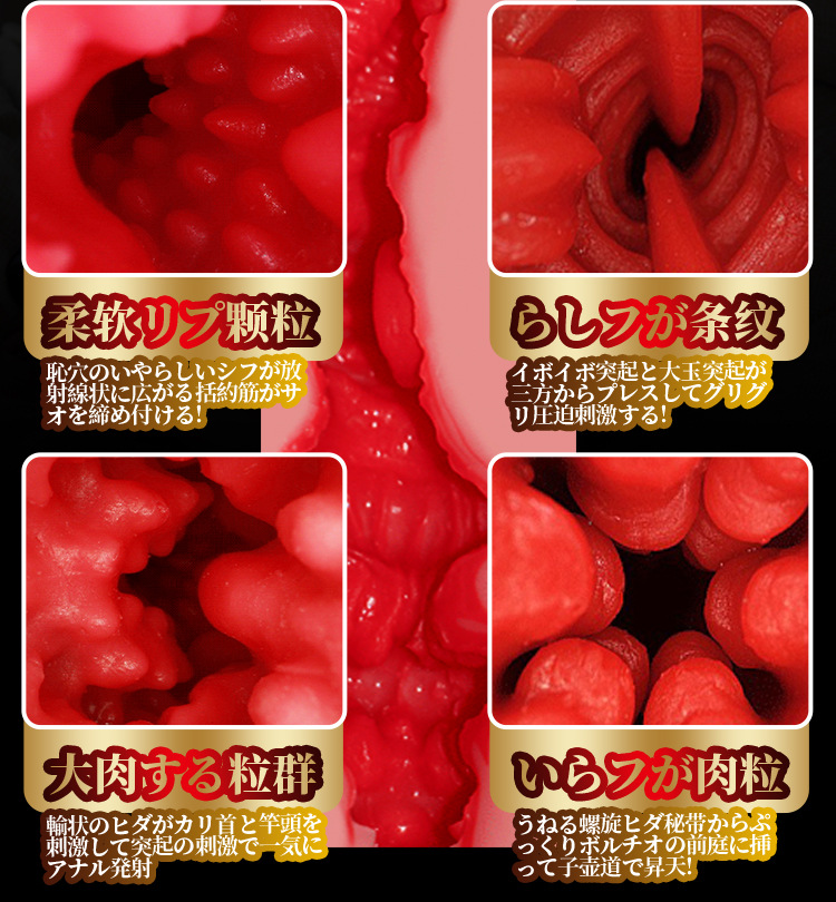 Jiuai Uterine Cavity Male Masturbator TPE Inverted Mold Manual Non-Inflatable — detail image 12