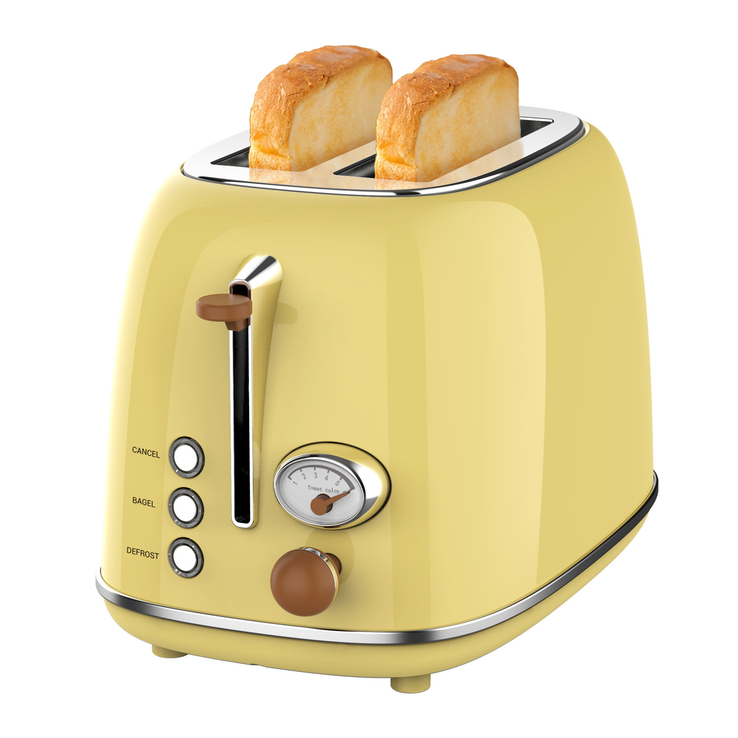 Hot explosion factory direct retro with grill two pieces toaster kitchen utensils intelligent toaster