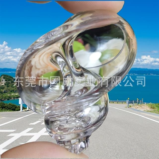 寄居蟹替换手工透明水晶壳diy造景用品专用玩具摆件大号玻璃海螺