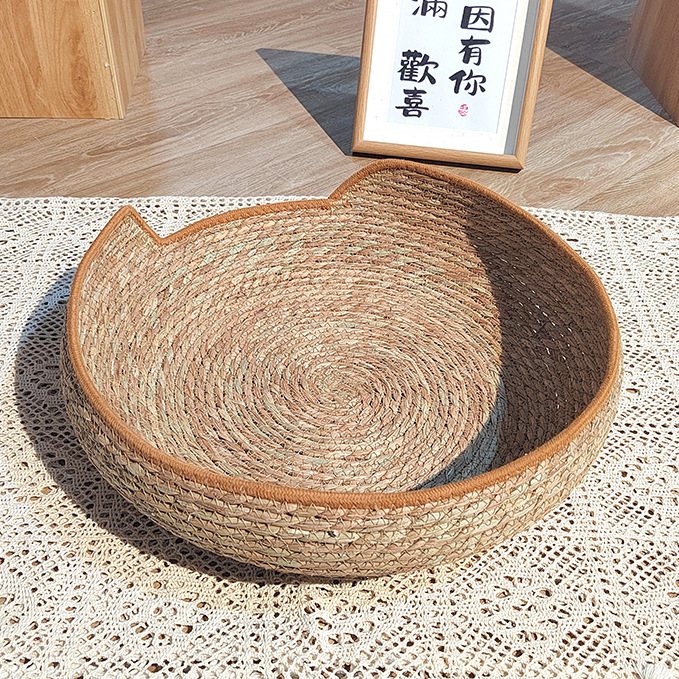 고양이 귀 카키색 벌거벗은 둥지