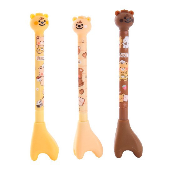 Oso de cuello largo creativo bolígrafo de góner bolígrafo de modelado de oso de dibujos animados papelería linda bolígrafo de agua para estudiantes bolígrafo de oficina bolígrafo de firma