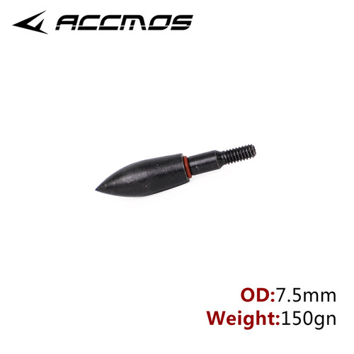 Bow and arrow archery wind-breaking black torpedo arrow 6.2mm inner diameter thread replaceable accurate match weight arrow