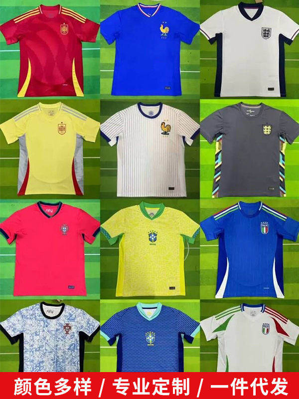 2024年ナショナルチーム スペイン ポルトガル ファンバージョン サッカーユニフォーム|undefined