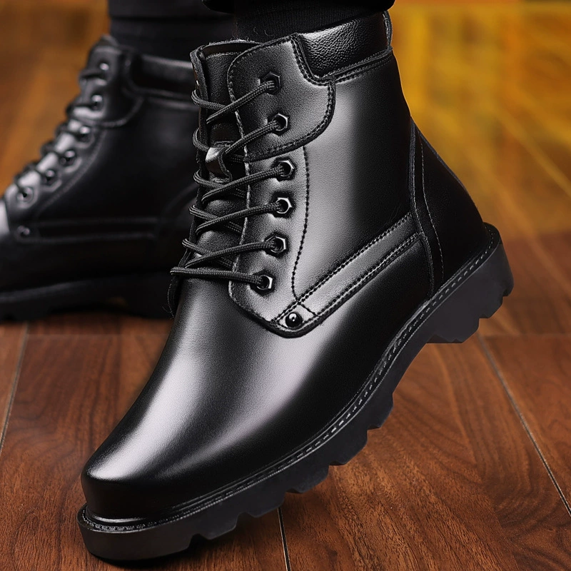 Martens, winter fleece keep warm shoes for boys for leisure for leather shoes, for middle age