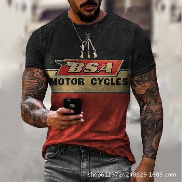 Fabricante de la fuente de los hombres de la camisa de manga corta de la calle Nueva Venta caliente de comercio electrónico transfronterizo camiseta impresa 3D arte flexible